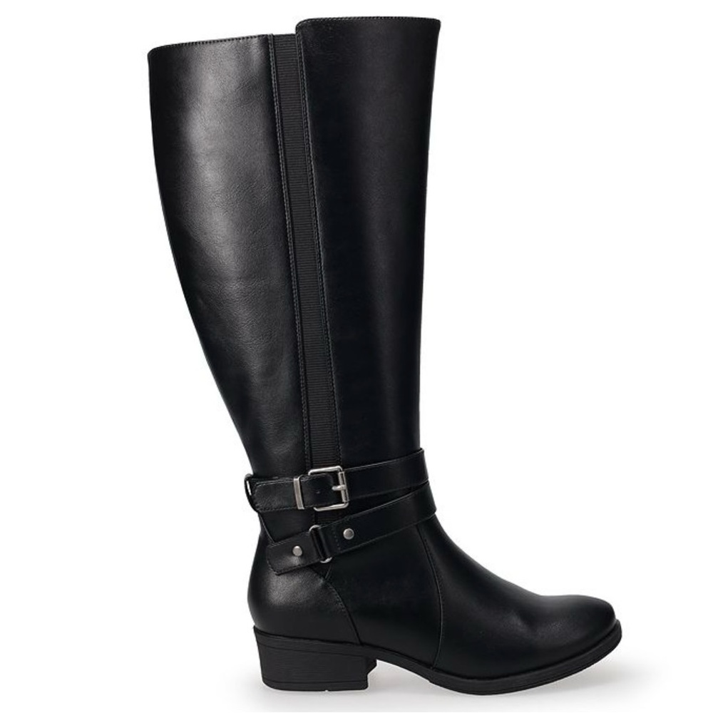 NWT #8 Croft & Barrow Pose Women's Ortholite ECO Black Riding Boots Size 10 - Picture 2 of 10